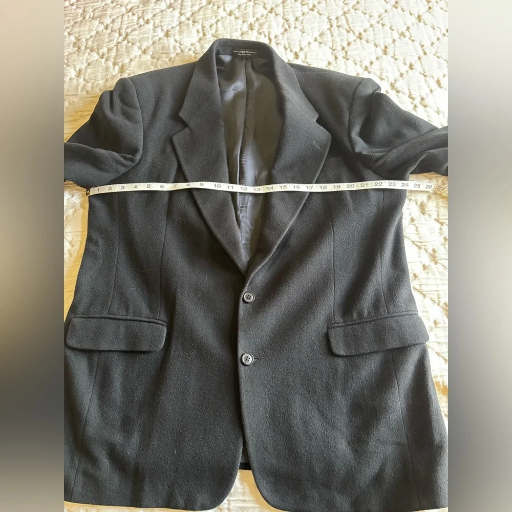 Gianfranco Ruffini ITALY Cashmere Blend‎ Men’s Sz 44L Black Sports Coat Blazer